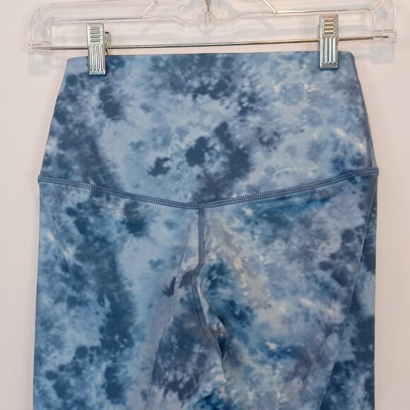 YUNOGA Sz S Ultra Soft High Rise Leggings Tummy Control Yoga Pants, Tie-dye Blue - Picture 6 of 11